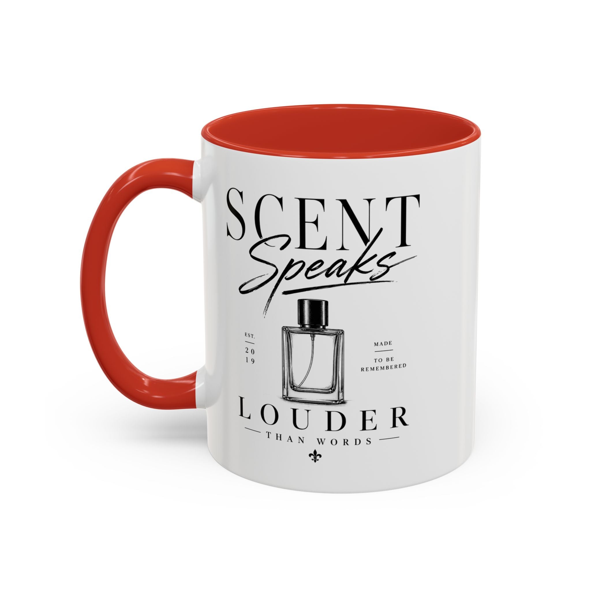 Scent Speaks Coffee Mug — "Scent Speaks Louder Than Words" Accent Mug (11/15oz)
