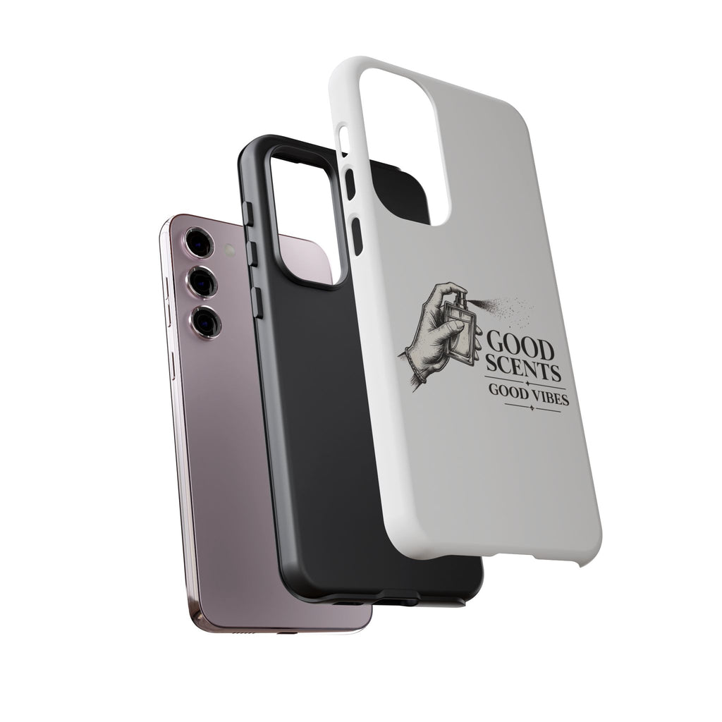 Phone Case - "Good Scents, Good Vibes" Fragrance Bottle Design