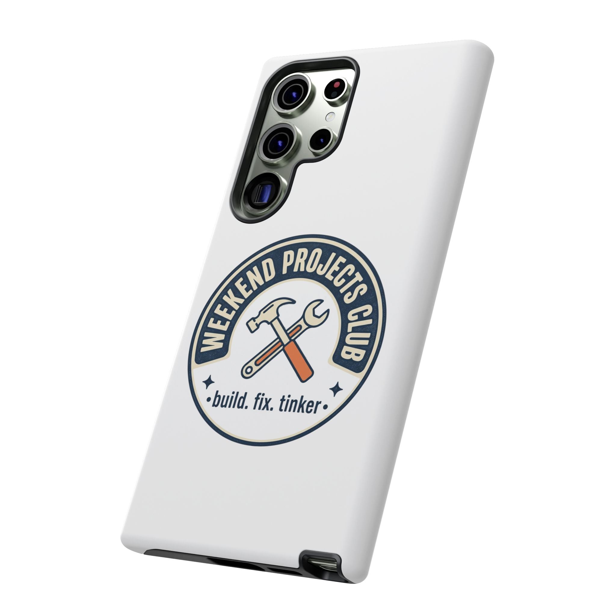 Weekend Projects Club Tough Phone Case — "build. fix. tinker."