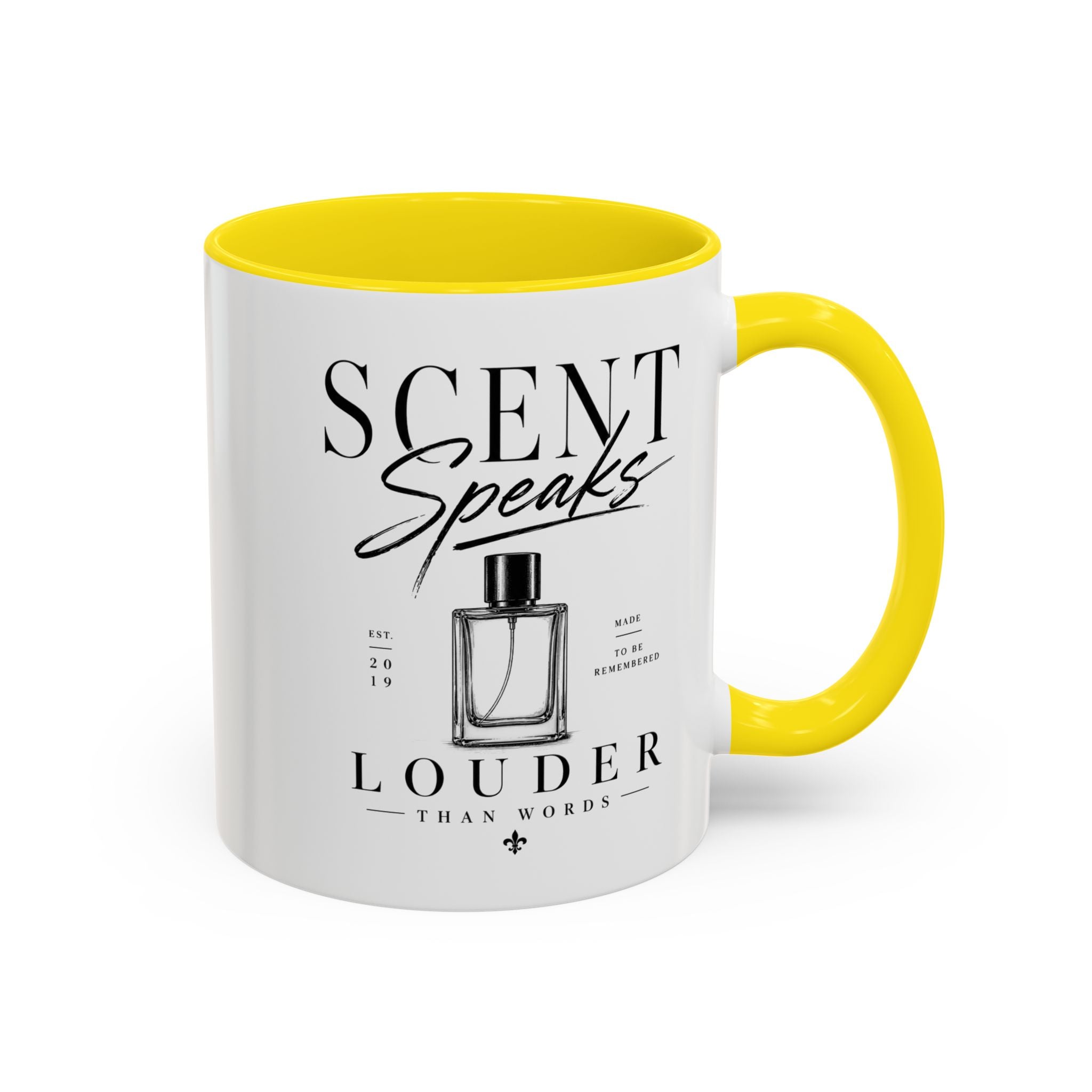 Scent Speaks Coffee Mug — "Scent Speaks Louder Than Words" Accent Mug (11/15oz)