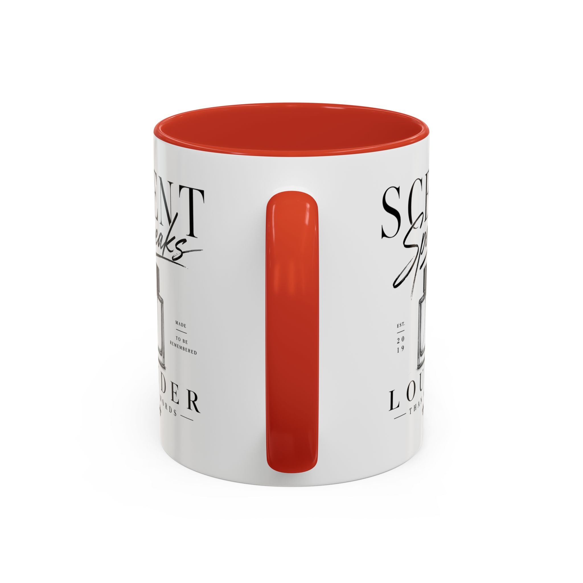 Scent Speaks Coffee Mug — "Scent Speaks Louder Than Words" Accent Mug (11/15oz)
