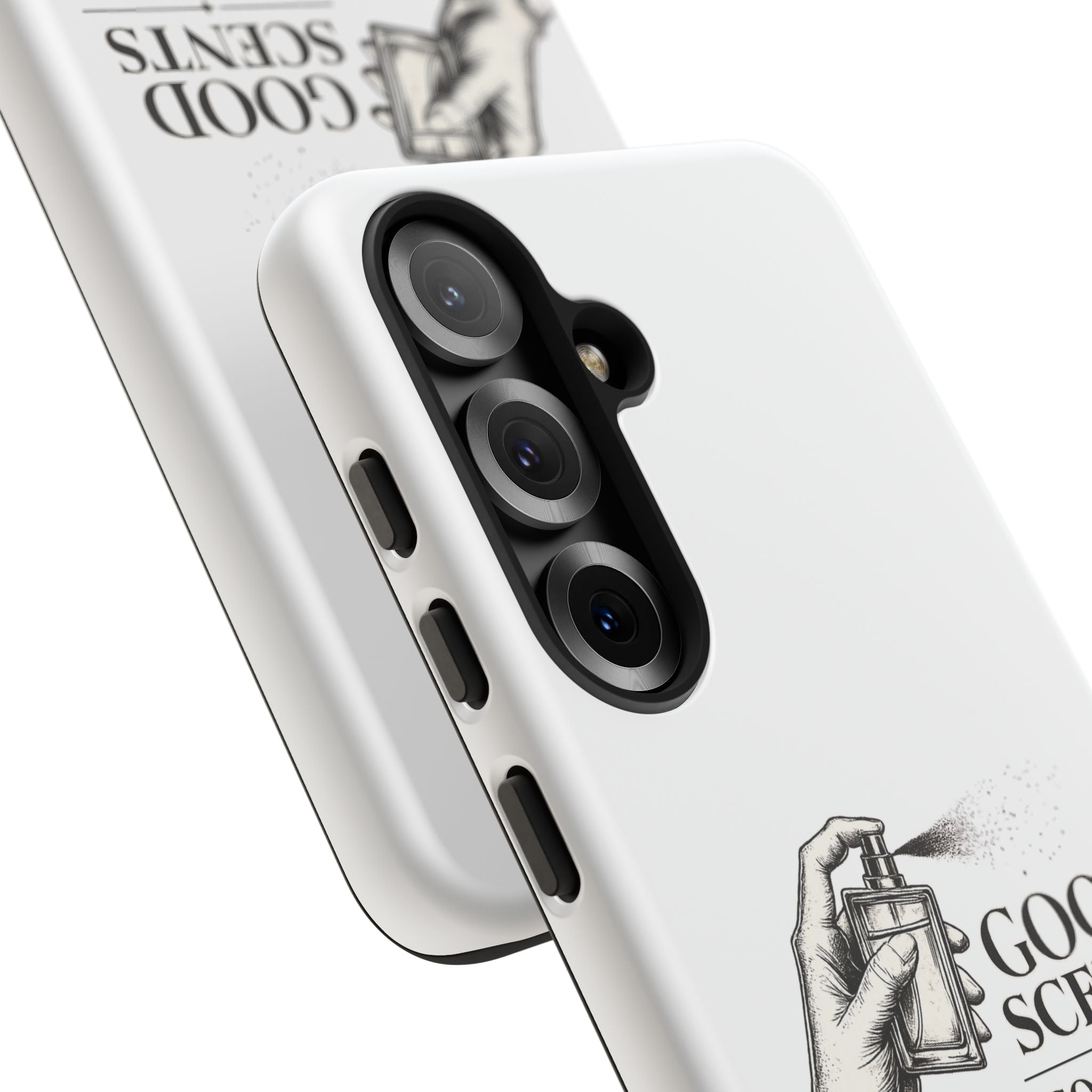 Phone Case - "Good Scents, Good Vibes" Fragrance Bottle Design