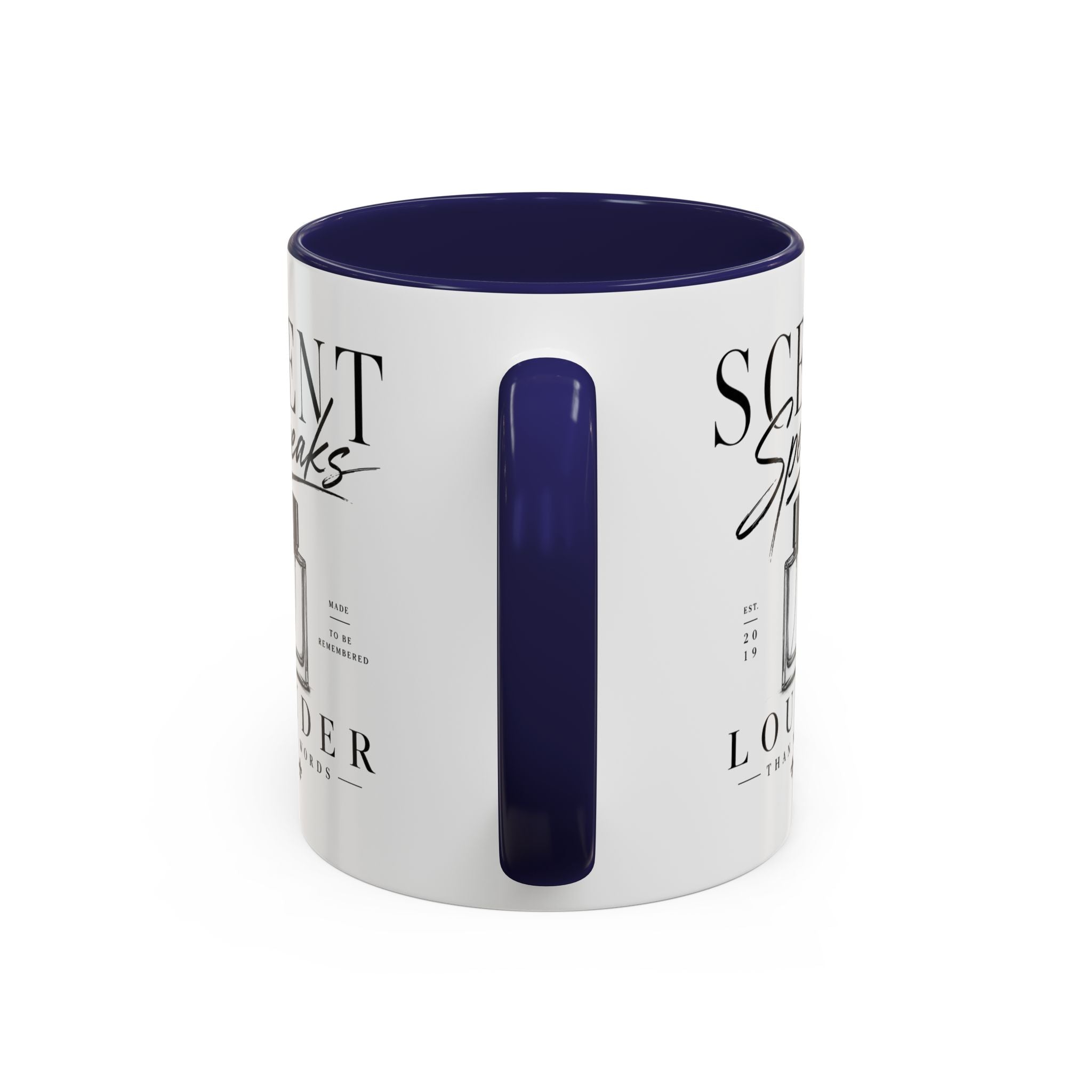 Scent Speaks Coffee Mug — "Scent Speaks Louder Than Words" Accent Mug (11/15oz)