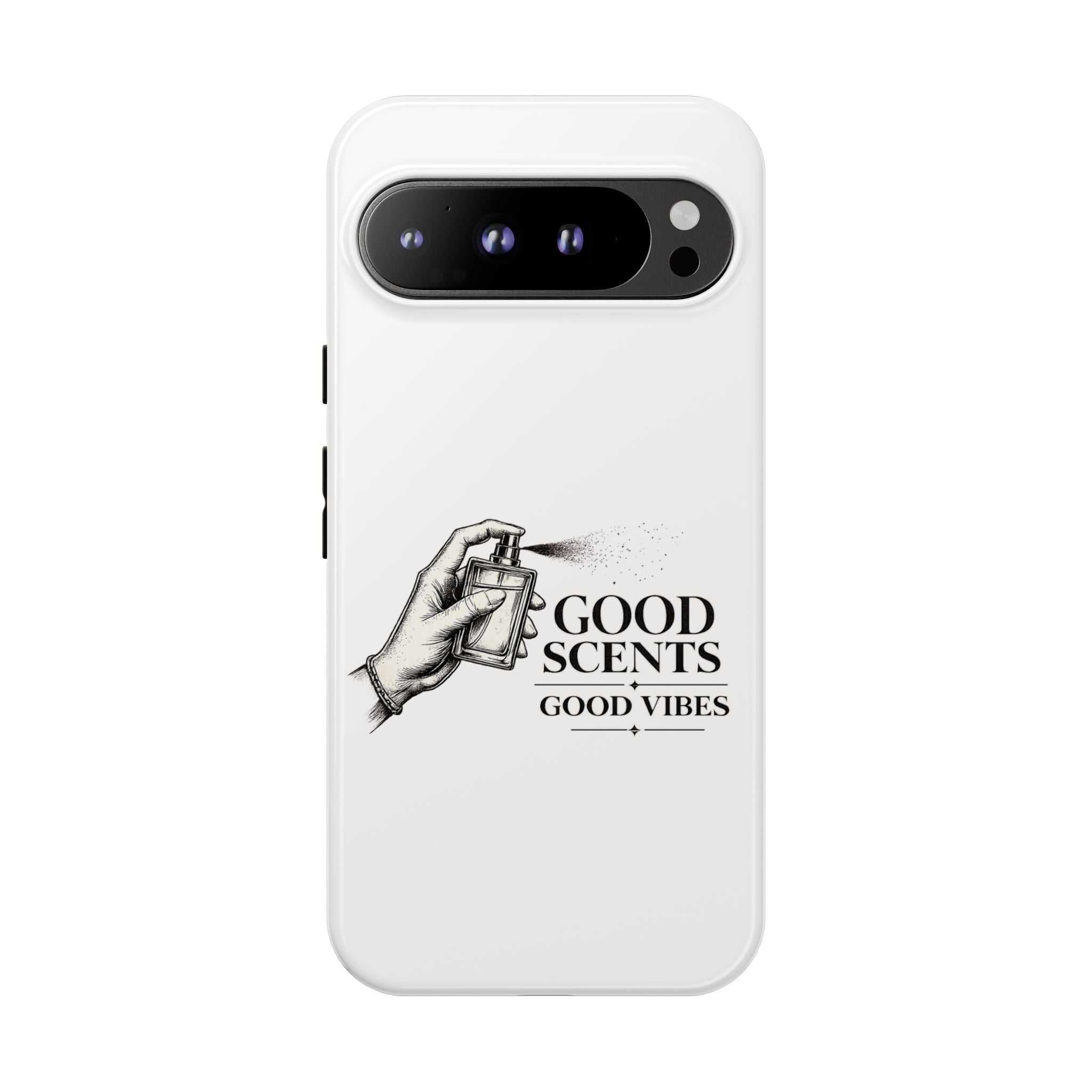 Phone Case - "Good Scents, Good Vibes" Fragrance Bottle Design